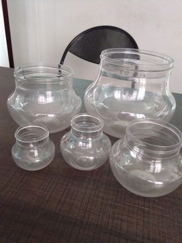 Clear PET jars, wide mouth