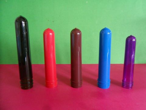 Tinted PET preforms: black, red, brown, blue and purple